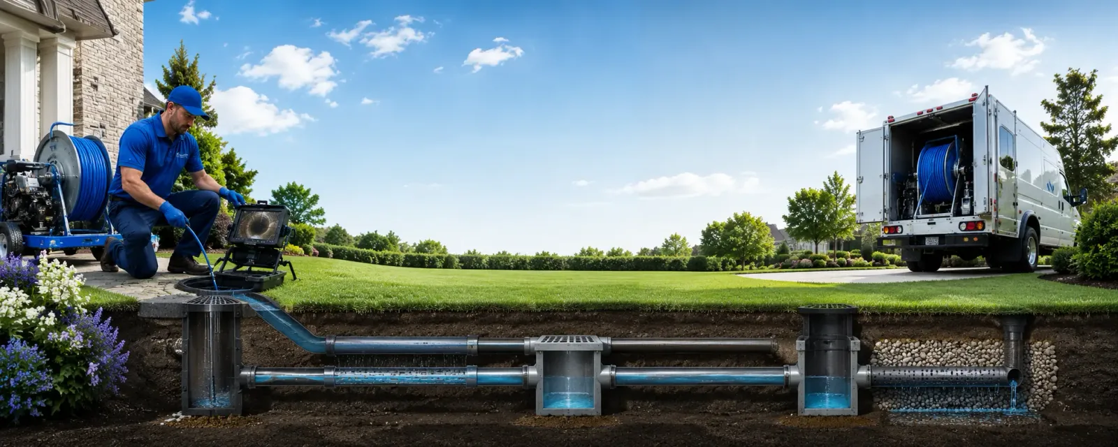 Outdoor drain cleaning information for Half Way, MO